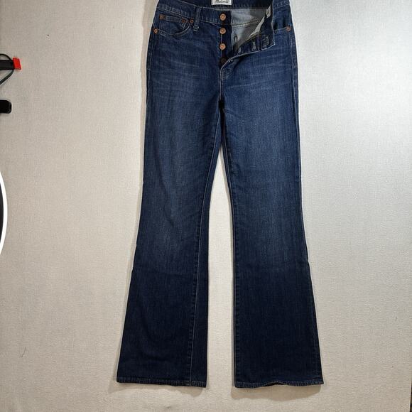 Madewell Women’s Flea Market Flare Jeans Size 27 Button Fly - Picture 1 of 9